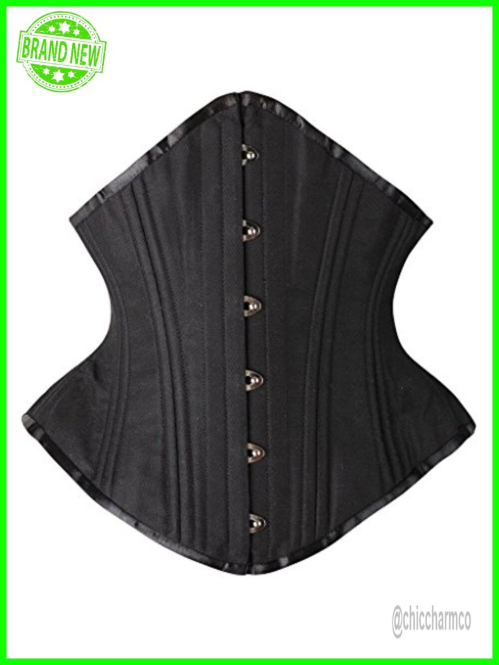 SHAPERX Women's Heavy Duty Corset Double Steel Boned Waist Trainer Underbust
